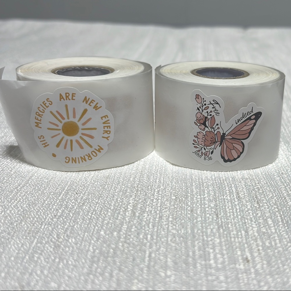 Faith Based/Inspirational Sticker Rolls boho style over 500 stickers Christian